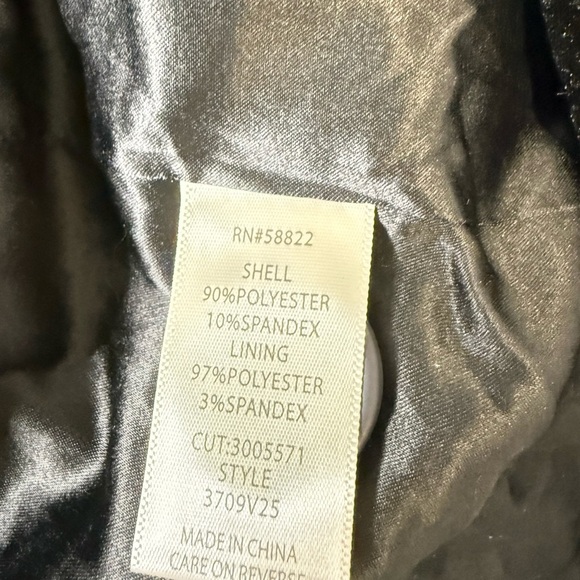 NY Collection Black Satin Lined Blazer - Picture 3 of 3